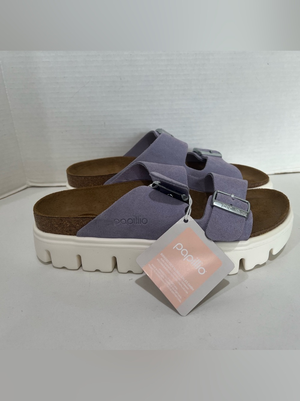 Birkenstock Papillio Suede Buckle Slip-On Sandals Size 39 (L 8/M 6) NWT